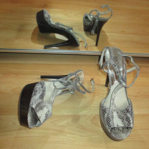 Michael Kors snake skin sandals, size 6.5